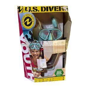 US Divers Youth GoPro Ready Silicone Snorkeling Set Sz. M NIB